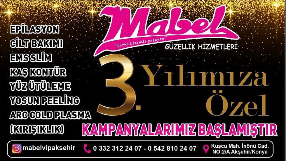 Mabel Vip Akşehir, 3. Yılını Müşterilerine Özel İndirimlerle Kutluyor